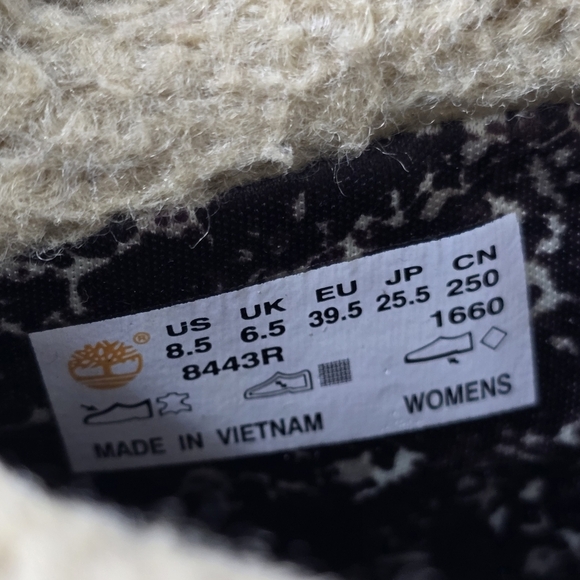 Timberland Boots Womens 8.5  Wedge Sherpa Fold Down Ankle Booties A8443 Brown - Picture 6 of 6